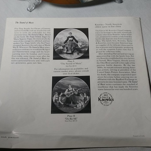 Knowles China "Sound of Music" "My Favorite Things Plate - Picture 9 of 11